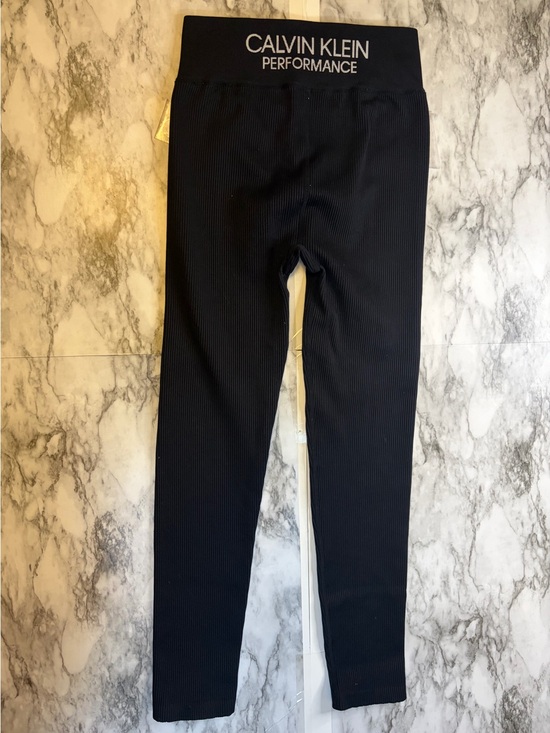 Calvin Klein Performance Pants - Calvin Klein Performance Black Ribbed athletic Leggings